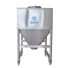 200L  storage tank stainless steel  Square transport Containers conical bottom rectangular mobile keg